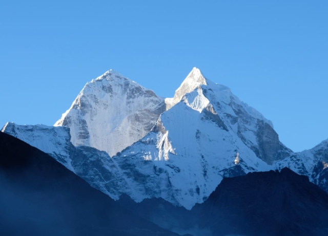 Mt. Everest, Nuptsi & Lhotsy as seen from Dingboche
